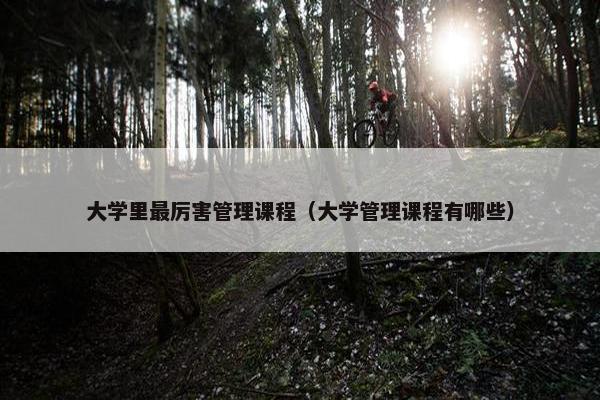 大学里最厉害管理课程（大学管理课程有哪些）