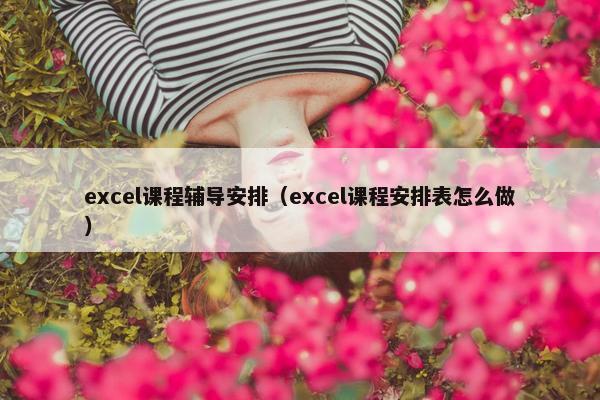 excel课程辅导安排（excel课程安排表怎么做）