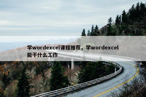 学wordexcel课程推荐，学wordexcel能干什么工作