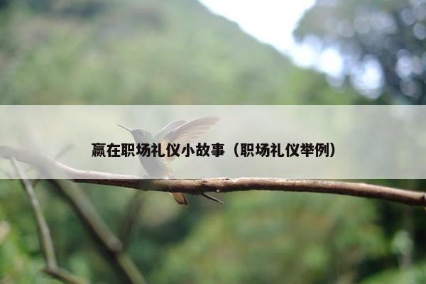 赢在职场礼仪小故事（职场礼仪举例）