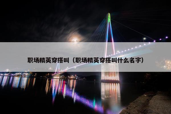 职场精英穿搭叫（职场精英穿搭叫什么名字）