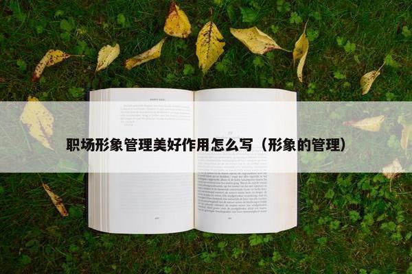 职场形象管理美好作用怎么写（形象的管理）