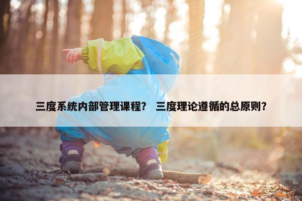 三度系统内部管理课程？ 三度理论遵循的总原则？