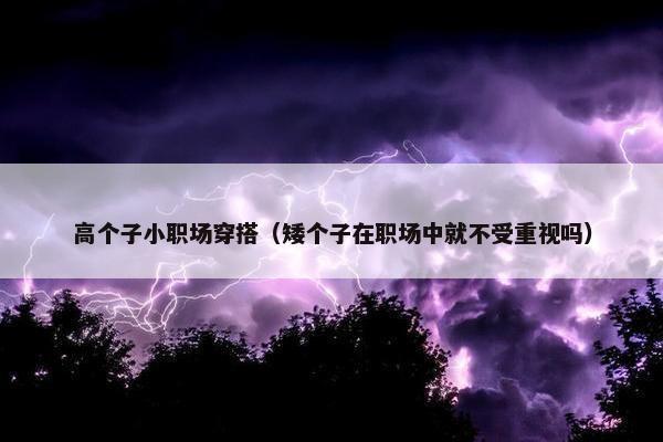 高个子小职场穿搭（矮个子在职场中就不受重视吗）
