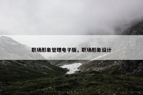 职场形象管理电子版，职场形象设计
