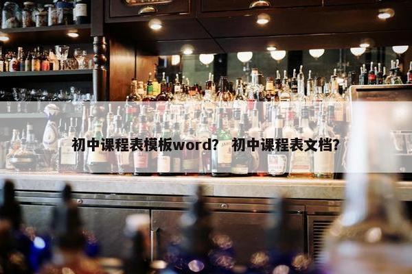 初中课程表模板word？ 初中课程表文档？