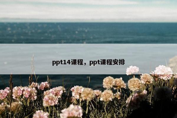 ppt14课程，ppt课程安排