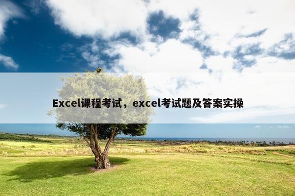 Excel课程考试，excel考试题及答案实操