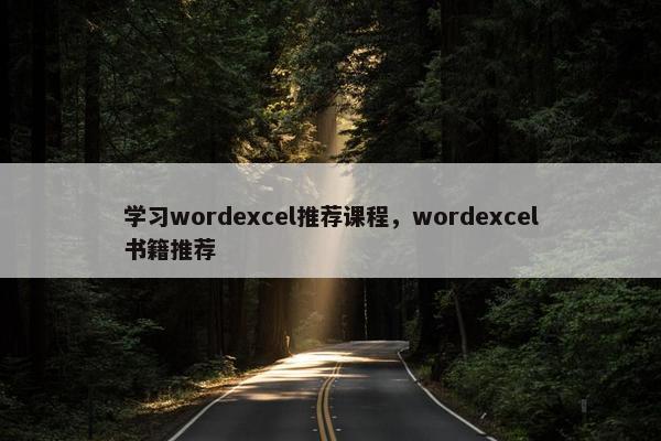 学习wordexcel推荐课程，wordexcel书籍推荐