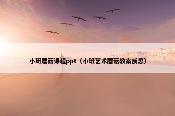 小班蘑菇课程ppt（小班艺术蘑菇教案反思）