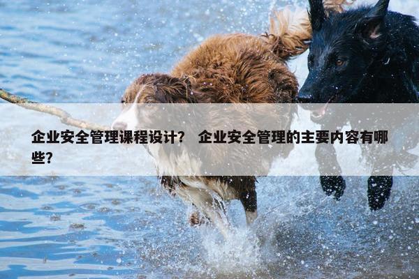 企业安全管理课程设计？ 企业安全管理的主要内容有哪些？