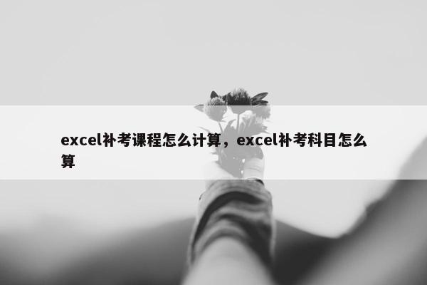 excel补考课程怎么计算，excel补考科目怎么算