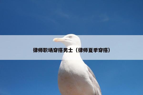 律师职场穿搭男士（律师夏季穿搭）