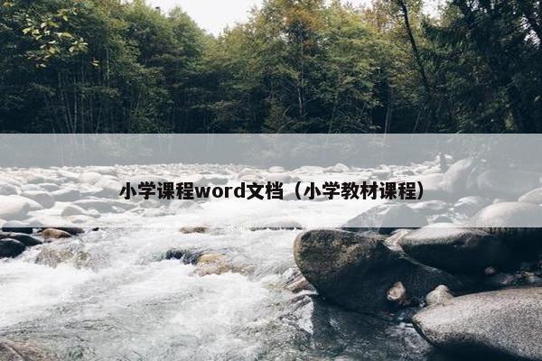 小学课程word文档（小学教材课程）
