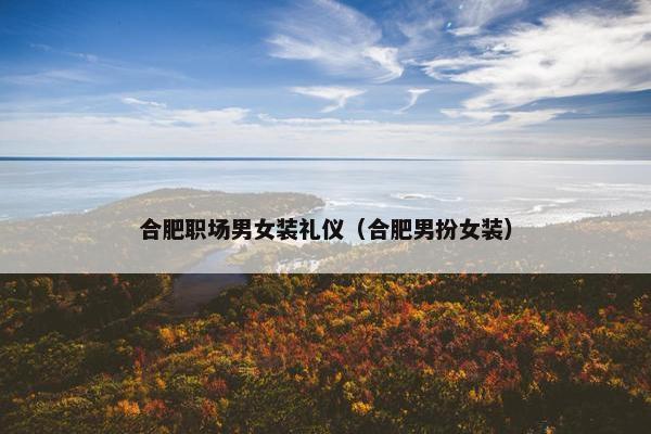 合肥职场男女装礼仪（合肥男扮女装）