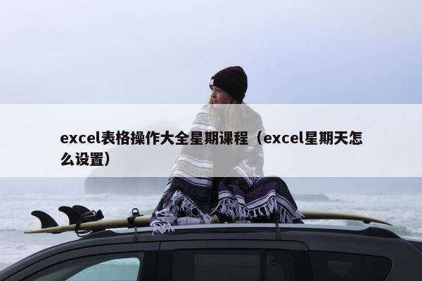 excel表格操作大全星期课程（excel星期天怎么设置）