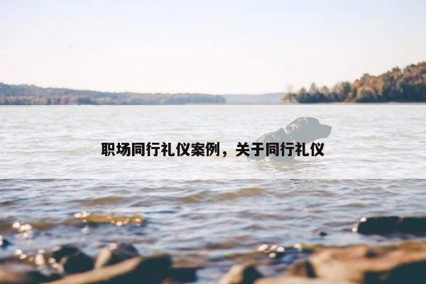 职场同行礼仪案例，关于同行礼仪