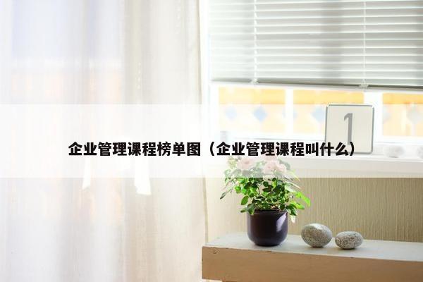 企业管理课程榜单图（企业管理课程叫什么）