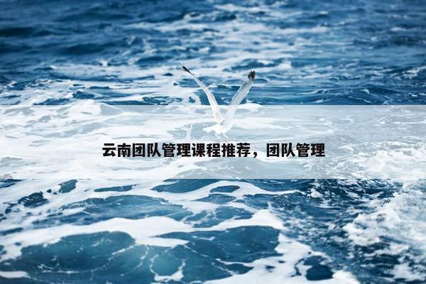 云南团队管理课程推荐，团队管理
