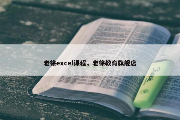 老徐excel课程，老徐教育旗舰店