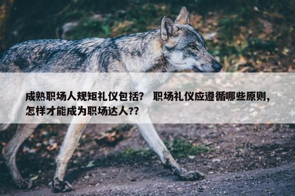 成熟职场人规矩礼仪包括？ 职场礼仪应遵循哪些原则,怎样才能成为职场达人?？
