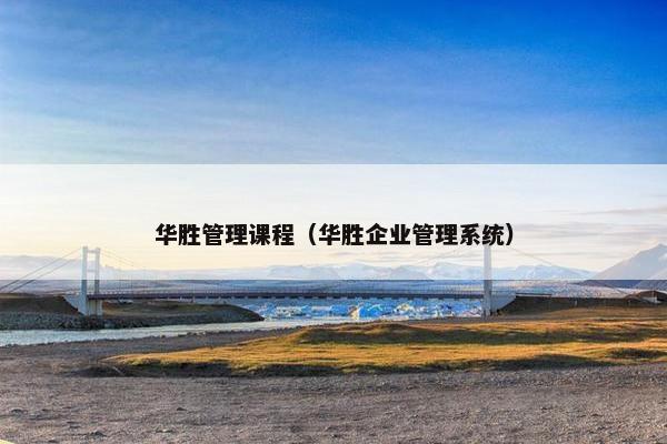 华胜管理课程（华胜企业管理系统）