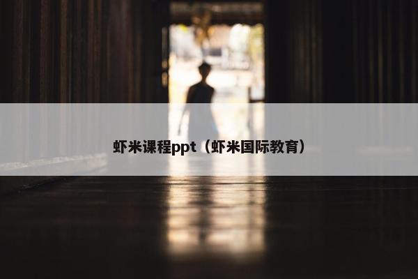 虾米课程ppt（虾米国际教育）