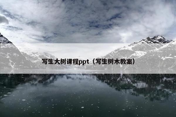 写生大树课程ppt（写生树木教案）