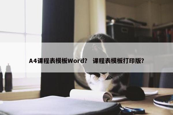 A4课程表模板Word？ 课程表模板打印版？