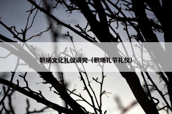 职场文化礼仪讲究（职场礼节礼仪）
