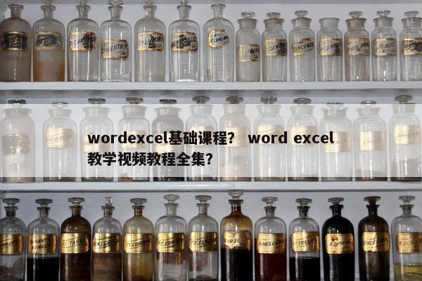 wordexcel基础课程？ word excel教学视频教程全集？