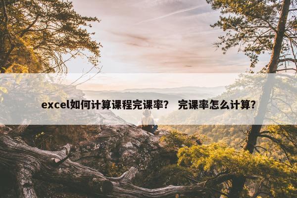 excel如何计算课程完课率？ 完课率怎么计算？