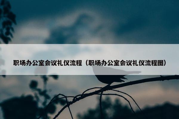 职场办公室会议礼仪流程（职场办公室会议礼仪流程图）