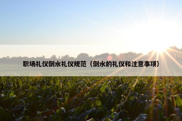 职场礼仪倒水礼仪规范（倒水的礼仪和注意事项）