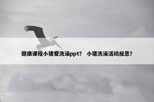 健康课程小猪爱洗澡ppt？ 小猪洗澡活动反思？