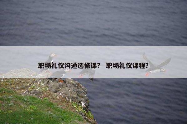 职场礼仪沟通选修课？ 职场礼仪课程？
