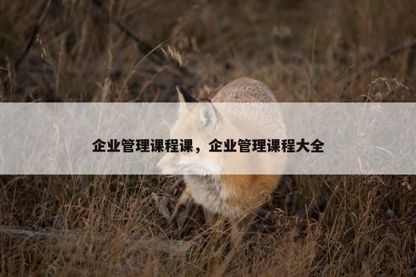 企业管理课程课，企业管理课程大全