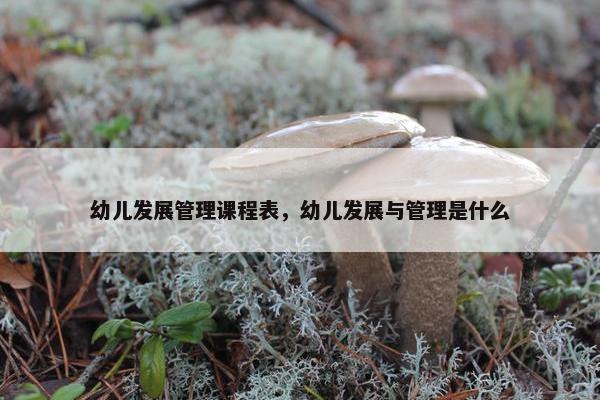 幼儿发展管理课程表，幼儿发展与管理是什么