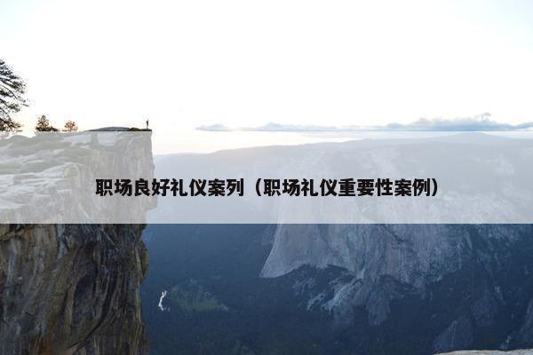 职场良好礼仪案列（职场礼仪重要性案例）