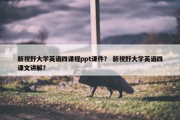 新视野大学英语四课程ppt课件？ 新视野大学英语四课文讲解？