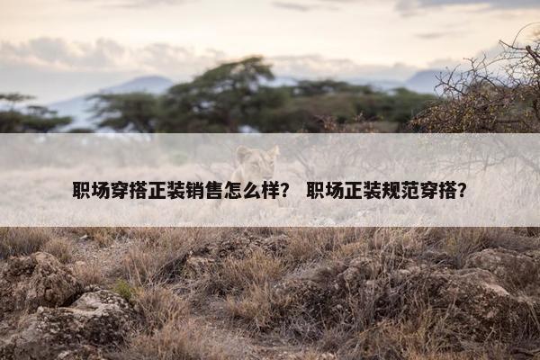 职场穿搭正装销售怎么样？ 职场正装规范穿搭？
