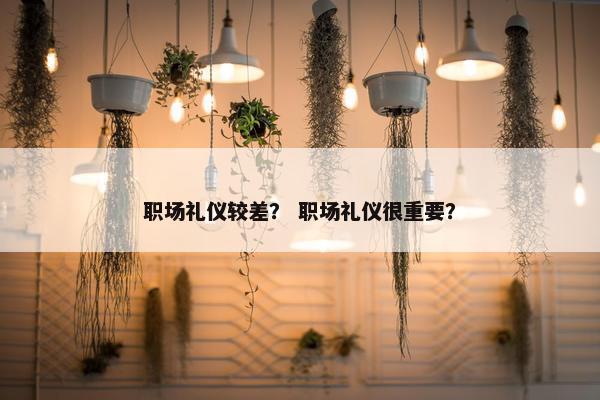 职场礼仪较差？ 职场礼仪很重要？