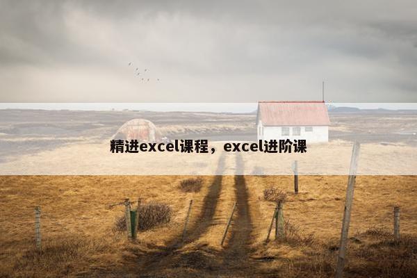精进excel课程，excel进阶课