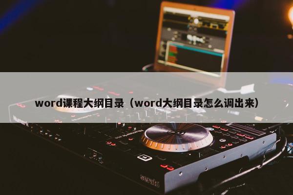 word课程大纲目录（word大纲目录怎么调出来）