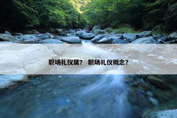 职场礼仪属？ 职场礼仪概念？