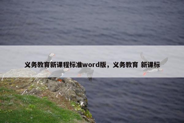 义务教育新课程标准word版，义务教育 新课标