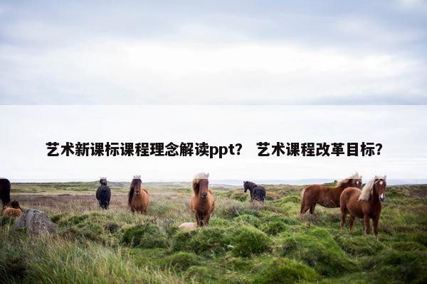 艺术新课标课程理念解读ppt？ 艺术课程改革目标？