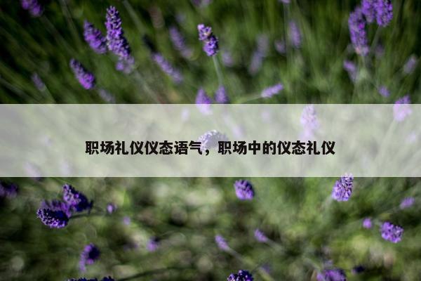 职场礼仪仪态语气，职场中的仪态礼仪