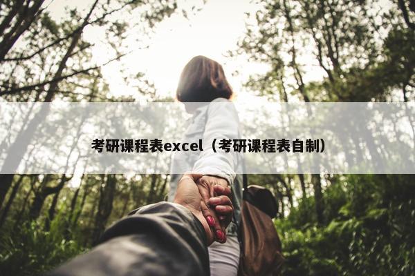 考研课程表excel（考研课程表自制）