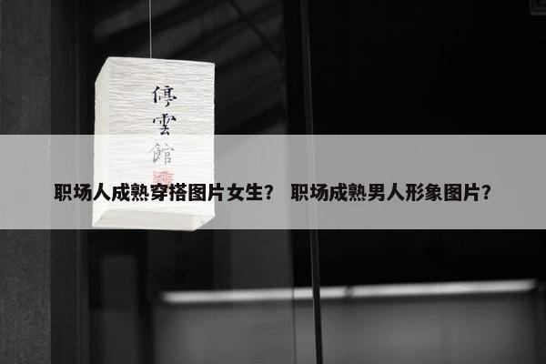 职场人成熟穿搭图片女生？ 职场成熟男人形象图片？